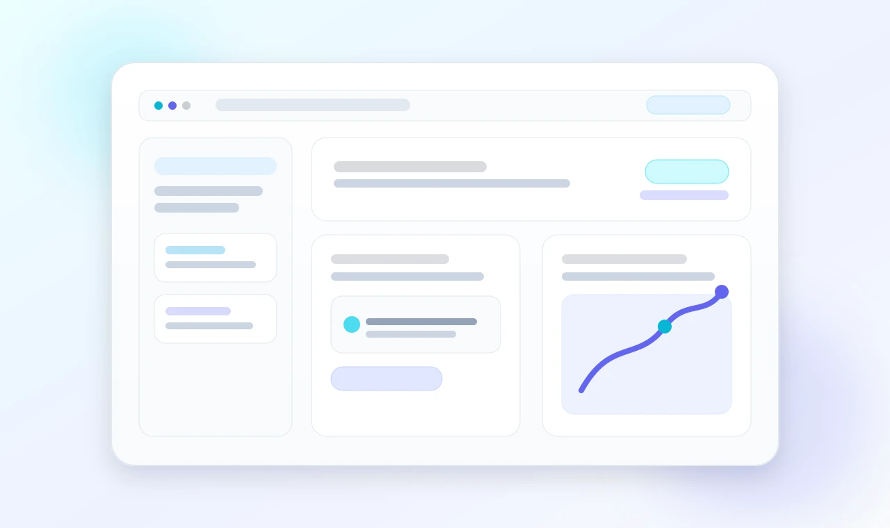 Mockup de Anyrezon mostrando un flujo en tres pasos para organizar y compartir contexto personal con control.